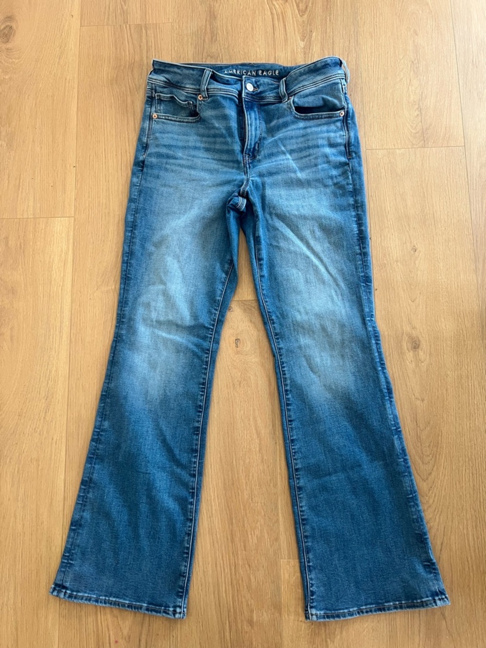 American Eagle Outfitters Medium Stretch Blue Kick Boot Jeans Size 12